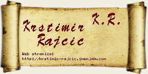 Krstimir Rajčić vizit kartica